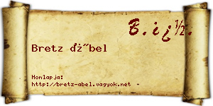 Bretz Ábel névjegykártya
