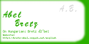 abel bretz business card